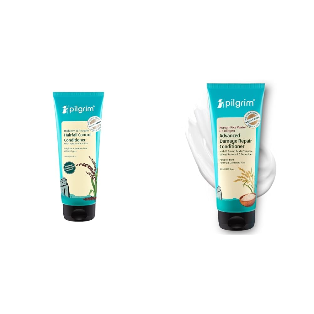 Pilgrim Anti Hairfall Conditioner with Redensyl & Anagain 200ml & Korean Rice Water & Collagen Advanced Damage Repair Conditioner - 200ml-picture-37