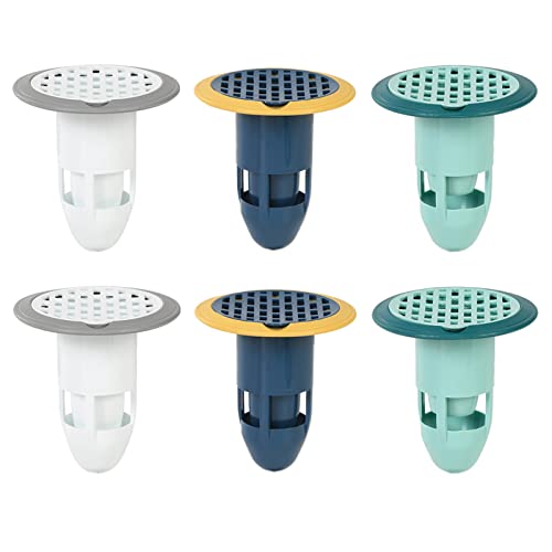 Molyorch 6 Piezas Núcleo de Drenaje de Piso de Desodorante, Silicona Enchufe Antiolores, Desagüe de Piso de Baño Anti-obstrucción, para Baños, Aseos, Lavandería
