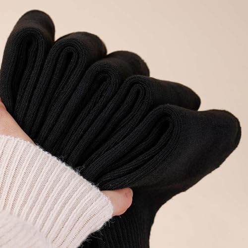 KANAV Thick Winter Thermal Wool Socks (5 Pairs) - Comfy, Slouch Crew, Cozy, Warm Athletic Socks for Women3
