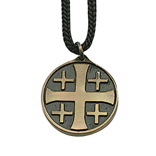 Needzo I Have Called You by Name RCIA Pendant Jerusalem Cross Necklace, 1 1/4 Inch