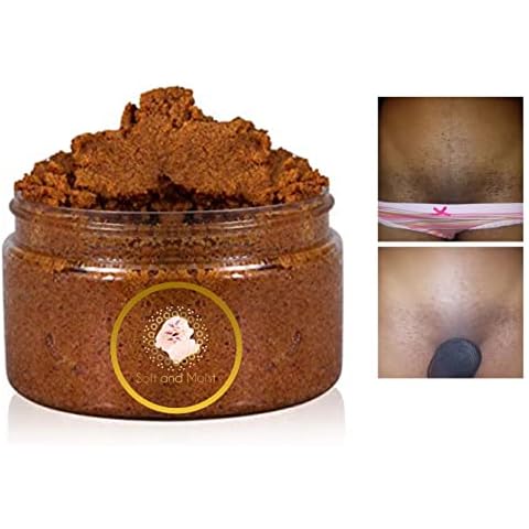 Glycolic Acid-Lactic Acid-Rosehip-Facial Brightening and Body Scrub For Dark Spots, Razor Bumps Scars Contains Turmeric Powder-Bodyscrub with essential oils, Mint Oil, Lavender, ingrown hair scrub Cover