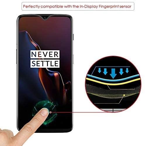 Image of Tempered Glass Screen Protector Compatible for OnePlus 6T, Oneplus 7 with Edge to Edge Coverage and Easy Installation Kit, Pack of 1, Black
