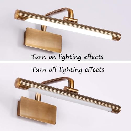 Image of Glowave Classic Metal Rose Golden Light with Adjustabe Head Mirror Vanity Bathroom Picture Light - Warm White (375 /RGD)