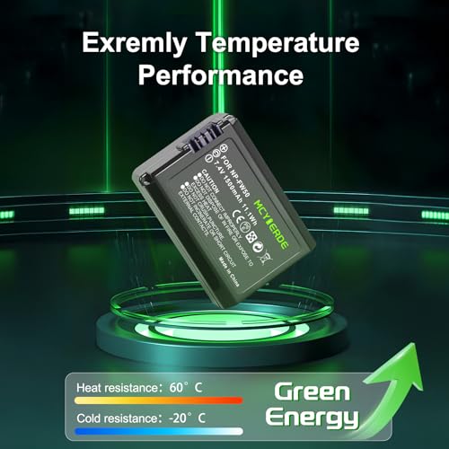 Image of 2 Pack NP-FW50 Battery with Dual Slot Charger for Sony A7 A7II A7RII A7SII A7S A7R A7R2 ZV-E10 A6500 A6400 A6300 A6000 NEX-3 NEX-5