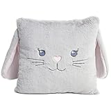 ecrou Kuschelkissen Kinder Hase Motiv,Flauschig Dekokissen Mit Füllung, Kinderkissen,Couchkissen,Zierkissen für Babyzimmer,Wohnzimmer, Kinderzimmer Deko, Gift für Kinder 35x35cm Grau