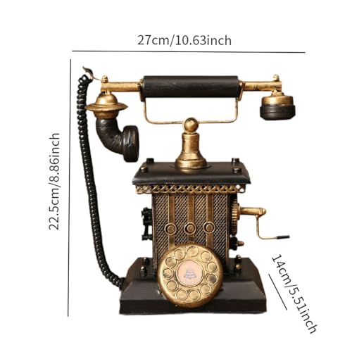 Modelo de teléfono clásico de resina: el adorno antiguo ideal para regalar a coleccionistas 8