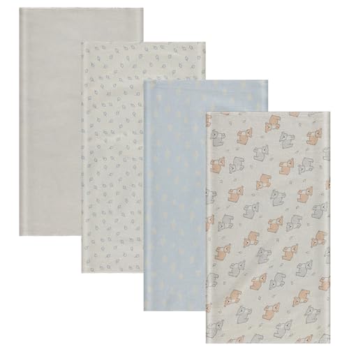 Image of Cudlie 4 Pack Receiving Blankets: Ultra-Soft Essentials for Baby Boys and Girls, Swaddling, Cuddling and Nursing. Multipack for Infants, Newborns and Babies. Perfect for Baby Showers and Everyday