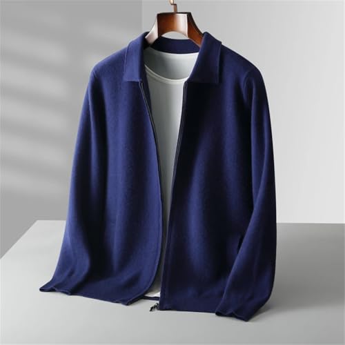 Men's Wool Cardigan Casual Knitted Lapel Sweater Men's Business Solid Color Sweater3