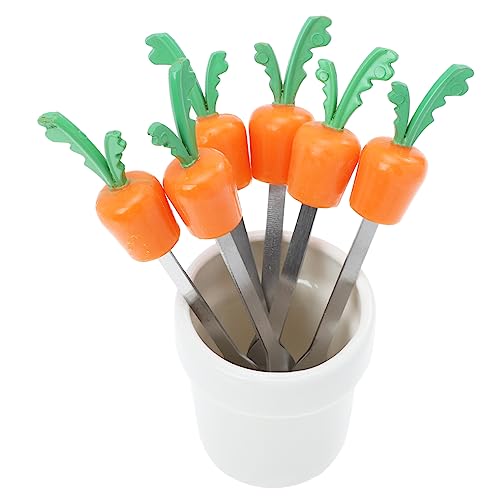 COLLBATH 1Set Fruit Forks Dessert Picks for Home Party and Appetizer Food Sticks for Fruit Cake and Charcuterie Elegant Tableware Kitchen Accessory