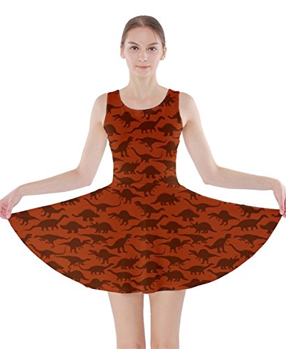 CowCow - Abito da donna con stampa di dinosauri