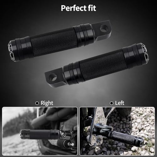 QUASCO Motorcycle Foot Pegs Rest, Black Mounting Footpegs, Male Billet Pedals Mount Footrests Compatible with Harley Sportster, Dyna, Road King, Heritage Electra Glide Fat Bob by QUASCO - Used condition - Image 3