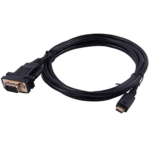 USB - DB9 RS232シリアルアダプターコンバーターケーブル FT232RLチップ付き 6フィート Win10/8/7/XP/Android/Mac/Linux/Vista (Type C to DB9)対応