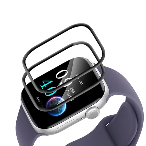 Cable Leader Verre Trempé pour Apple Watch Series 11 46mm Film, 2 Pack Bord noirs incurvés 3D Protection écran, TPU Anti Rayures, Anti-Taches, Bubble Free,...