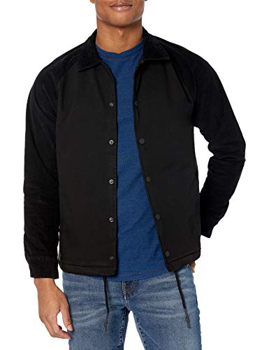 AG Adriano Goldschmied Men's The Deck Coach Denim Jacket, True Black, Large