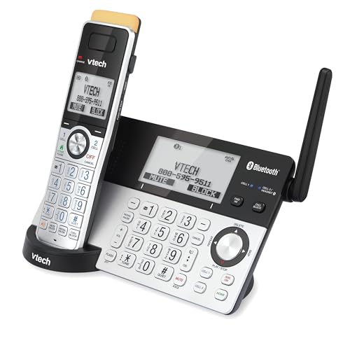 Image of VTech IS8151 Super Long Range DECT 6.0 Cordless Phone for Home with Answering Machine, 2300 ft Range, Call Blocking, Bluetooth, Headset Jack, Power Backup, Intercom, Expandable to 12 HS