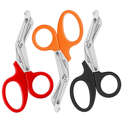 Trauma Shears, 3 Pack Medical Scissors, Premium Bandage Scissor for Nurses, 7.5
