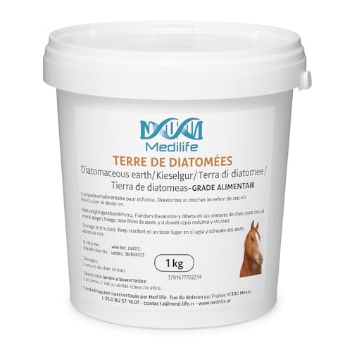 Medilife Kieselgur, Lebensmittelqualität, 1 kg, Nahrungsergänzungsmittel und Lufterfrischer für Tiere, vielseitig einsetzbar für Katzentoilette,...