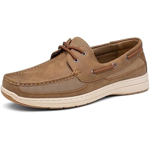 Vostey Men's Boat Shoes Slip On Stylish Casual Loafers Shoes(BMY3003 tan 10) Cover