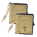 Photo Gallery ultechnovo 2 pezzi portachiavi bibbia miniatura ciondolo per decorare chiavi e borse per battesimo e religiose leggero e resistente design e raffinato Photo Gallery ultechnovo 2 pezzi portachiavi bibbia miniatura ciondolo per decorare chiavi e borse per battesimo e religiose leggero e resistente design e raffinato