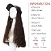 iLUU Baseball Cap With Hair Long Corn Wave Hairpiece Wig Attached Adjustable Cap Synthetic Hair Extensions Hat for Women (18”-Corn Wave-Dark Brown)