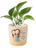 Afigurna Gardening Gifts for Women: 5.3in Plant Pot Gifts for Gardener - Plant Mom Gifts for Gardener - Plant Pot Garden Gifts for Mom Friends Lady Christmas Birthday Mothers Day