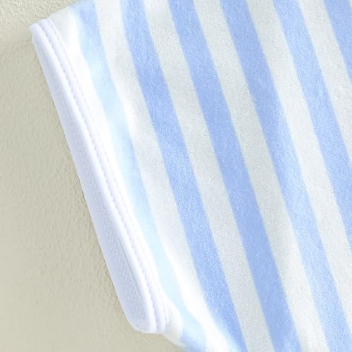 Image of Girls Boys Hooded Terry Coverups One Piece Swimsuits Summer Striped Trim Zip Up Short Sleeve Swim Cover Up Beachwear