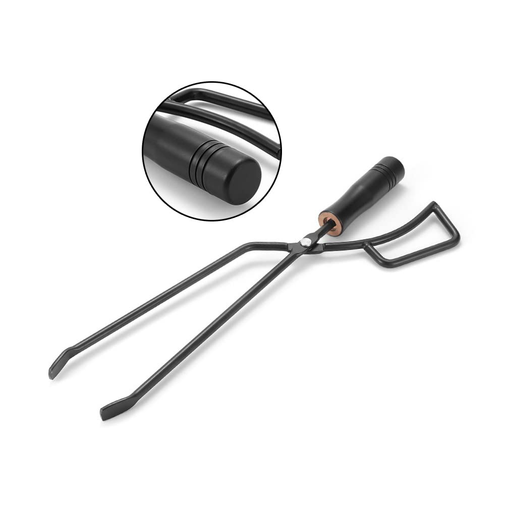 SPORTARC Pinze resistenti in ghisa per camino, in acciaio , per barbecue, legna da ardere e campeggio, per camino, in acciaio , per barbecue