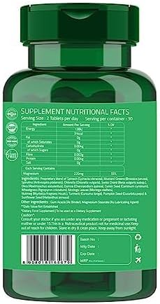 Miniatura 6 de Suplemento complejo de citrato de magnesio + glicinato + óxido  Mantiene el nivel de azúcar, huesos fuertes para hombres y mujeres - 30 tabletas