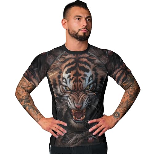 Men's Rash Guard Shirts Super Lightweight Fabric, BJJ Rash Guards for Men Long Sleeve4
