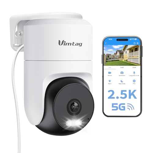 VIMTAG 2.5K Outdoor Camera, Security Camera Outdoor,...