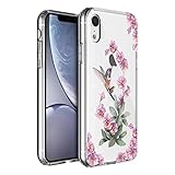KOLHUBI Clear Phone Case for iPhone Xr Hummingbird Flowers Exquisite Pattern Design with Hummingbird...