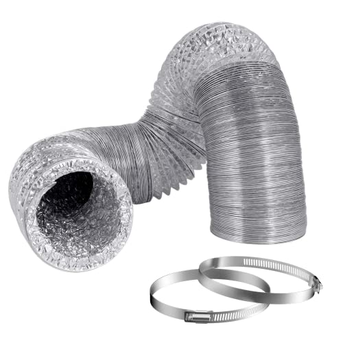 4 Inch Duct 6.56 Feet, Hon&Guan Flexible Dryer Vent Hose for Tight