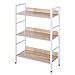 eSituro Scaffale a 3 ripiani, Libreria per Ufficio, Mobiletto Scaffale per Soggiorno Cucina in Acciaio Legno SSTR0025