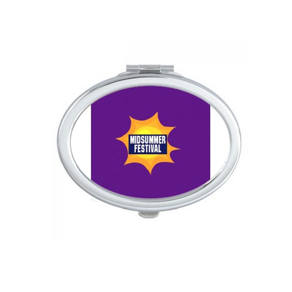 Midsummer Festival Harvest Joy Mirror Portable Fold Hand Makeup Double Side Glasses