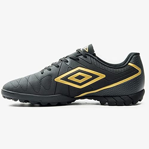 Chuteira Society Umbro Attak Eternal Masculino - Preto, Grafite e Dourado