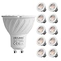 DiCUNO GU10 LED Light Bulb, 60W Equivalent, 6W, 600LM, Warm White 3000K, MR16 GU10 LED Bulbs for Track Light, Recessed Light, 100V-240V, Non-dimmable, 10-Pack