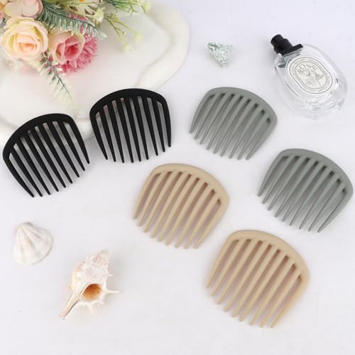 6 Peines Clips para Cabello Diseño Frances en 3 Colores Neutros miniatura 7