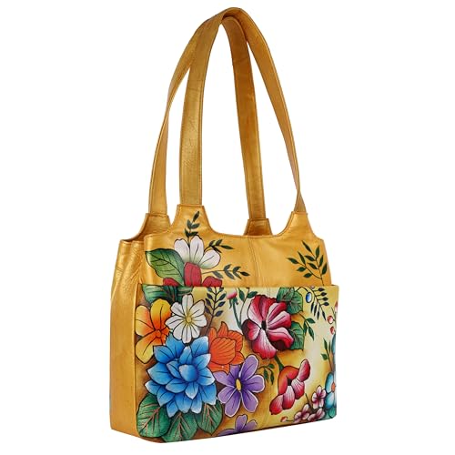 Original Leather Hand Painted Shoulder Bag for Women with Triple Compartment2