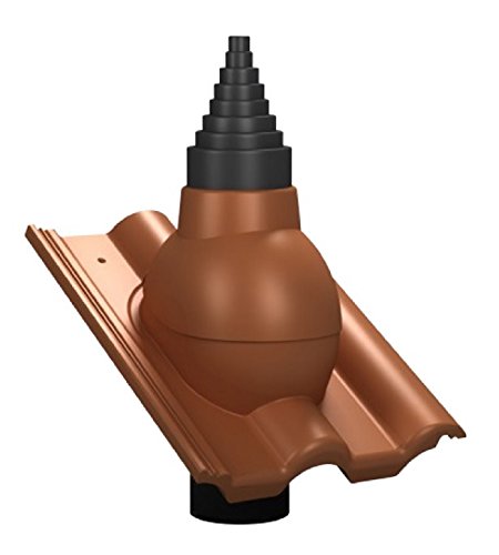 Preisvergleich Produktbild Antennendurchgangsziegel Braas Frankfurter Pfanne + 5 verschiedene Farben + (Schwarz)