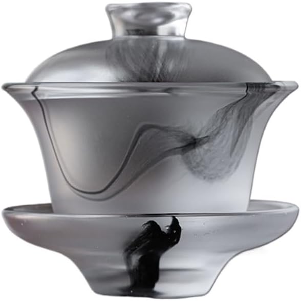 Glass Gaiwan Tea Brewing Cup Hand Grasping Bowl Tureen Making Cover