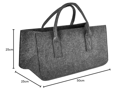 Filztasche Dunkelgrau Kaminholztasche Filzkorb Kaminholztasche Kaminholzkorb Korb Filz Zeitungsständer Zeitungskorb, Anthrazit