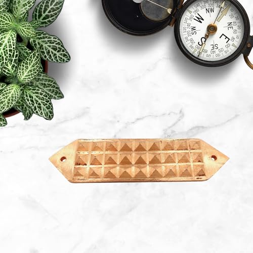 Image of Plus Value Copper Pyramid Strip Vastu Remedies Product Tool for Space Division, Virtual Shifting (4inch, Brown)