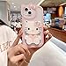 Olntun for iPhone 14 Pro Max Cute Cartoon Case,Women Girls Kids 3D Bow Kawaii Pink Cat Face Makeup Mirror Soft TPU Clear Protective Phone Cover for iPhone 14 Pro Max 6.7inch