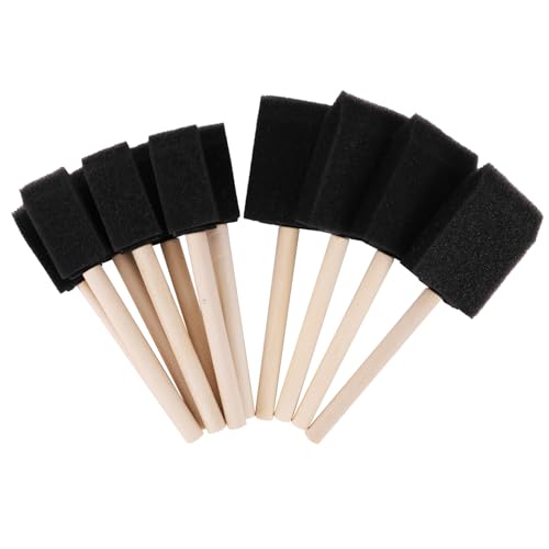 ZUFECY Foam Brushes Set 14-Pack (1 & 2 Inch) - Wood Handle Sponge Brushes for Painting Craft Mod Podge & Staining