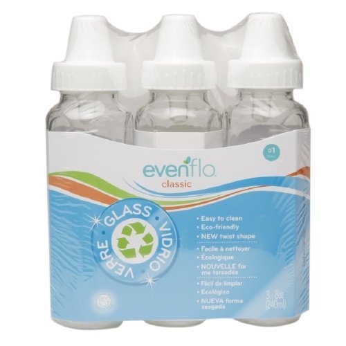 Evenflo Classic Glass Bottle 3-pack in retail packaging