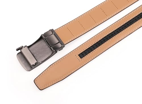 Image of Men's Belt, Ratchet Dress Casual Belt with Adjustable Automatic Buckle Trim to Fit