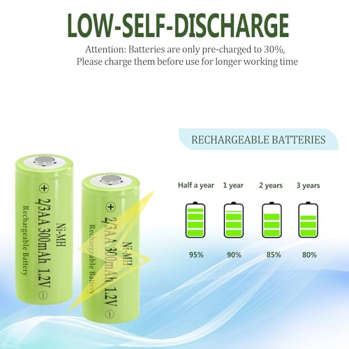 Baterías recargables NiMH 2/3AA 300mAh 1.2V, pack 4 miniatura 7