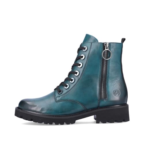 Remonte Damen Chelsea Boots D8671, Frauen Stiefeletten,lose Einlage,uebergangsschuhe,uebergangsstiefel,Schlupfstiefel,flach,Stiefel,blau (12),39 EU