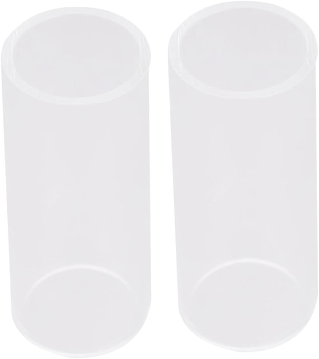 Glass Guitar Slide 2Pcs White for Professional Guitar Players