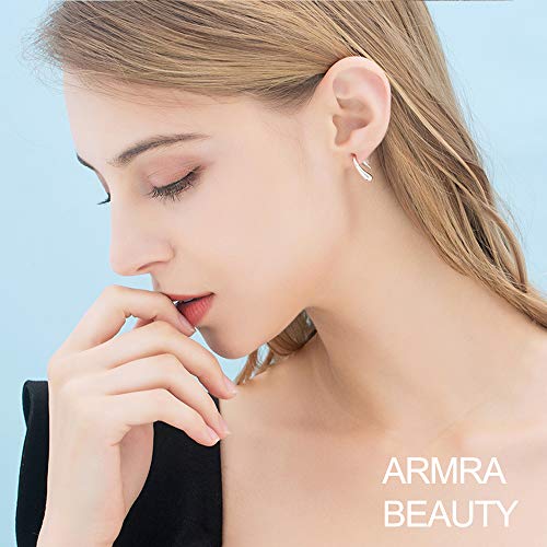 Lightweight Teardrop Gold Hoop Earrings for Women - Chunky 14k Gold Plated Pull Through Earrings Huggie High Polished Statement Jewelry Gift for Women trendy Black3